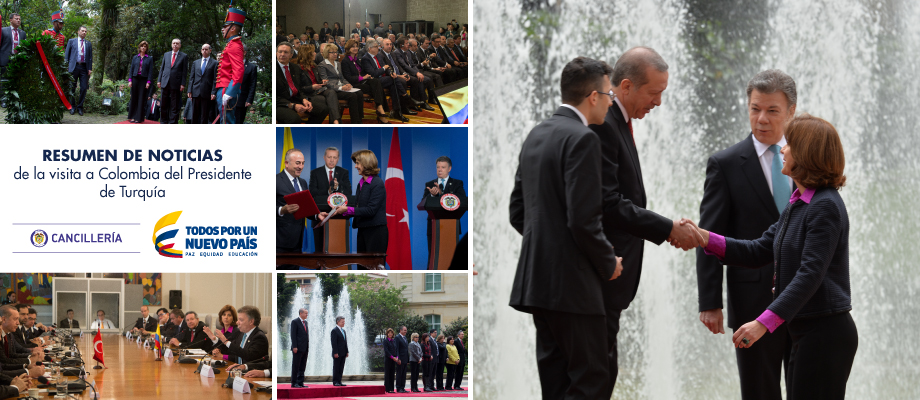 Resumen de noticias de la visita a Colombia del Presidente de Turquía 