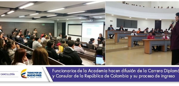 Estudiantes en charla sobre la Academia Diplomática “Augusto Ramírez Ocampo” 