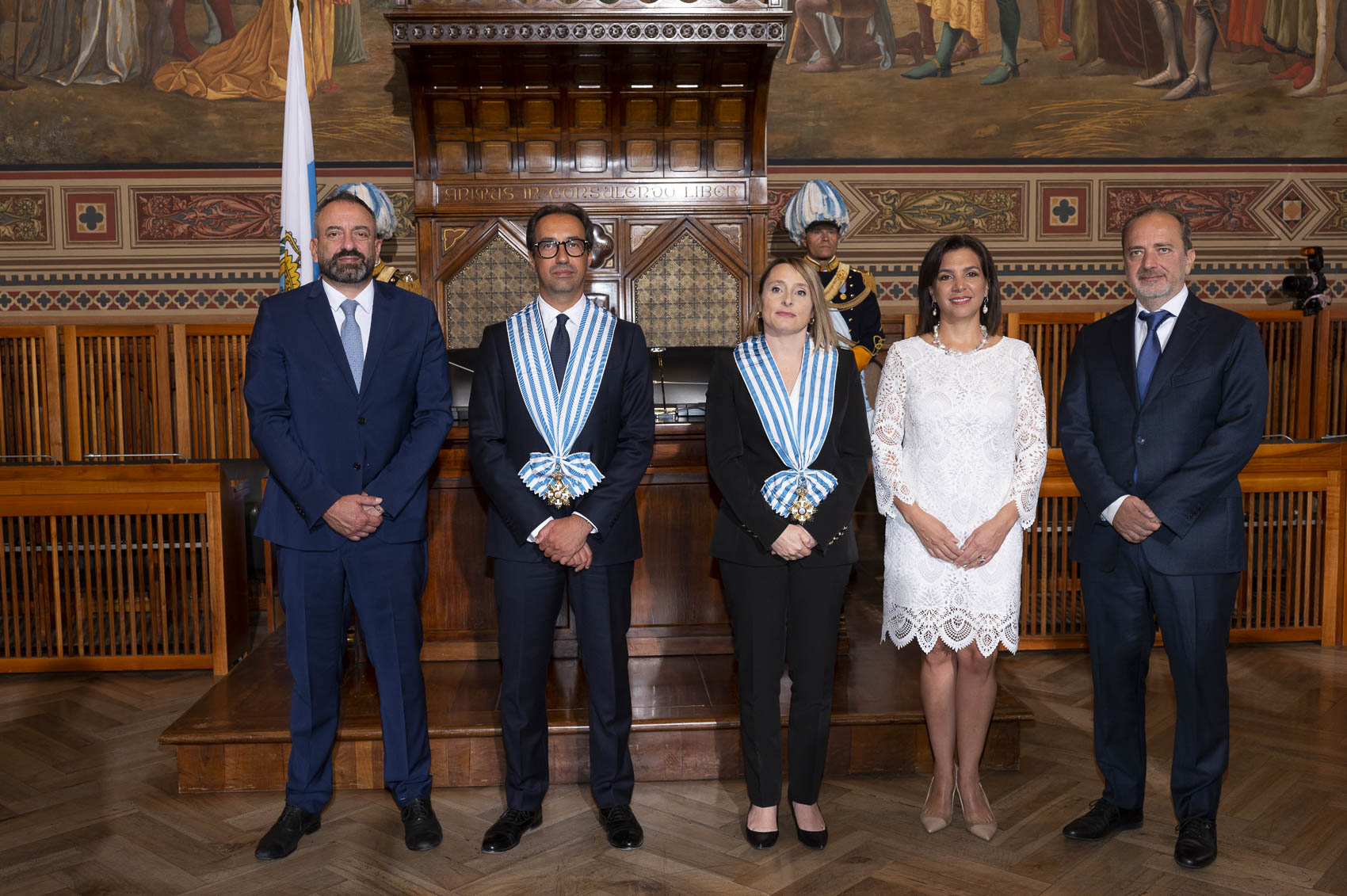 Presentación de credenciales de la embajadora de Colombia en Italia, Ligia Margarita Quessep Bitar, como Embajadora no Residente ante la República de San Marino