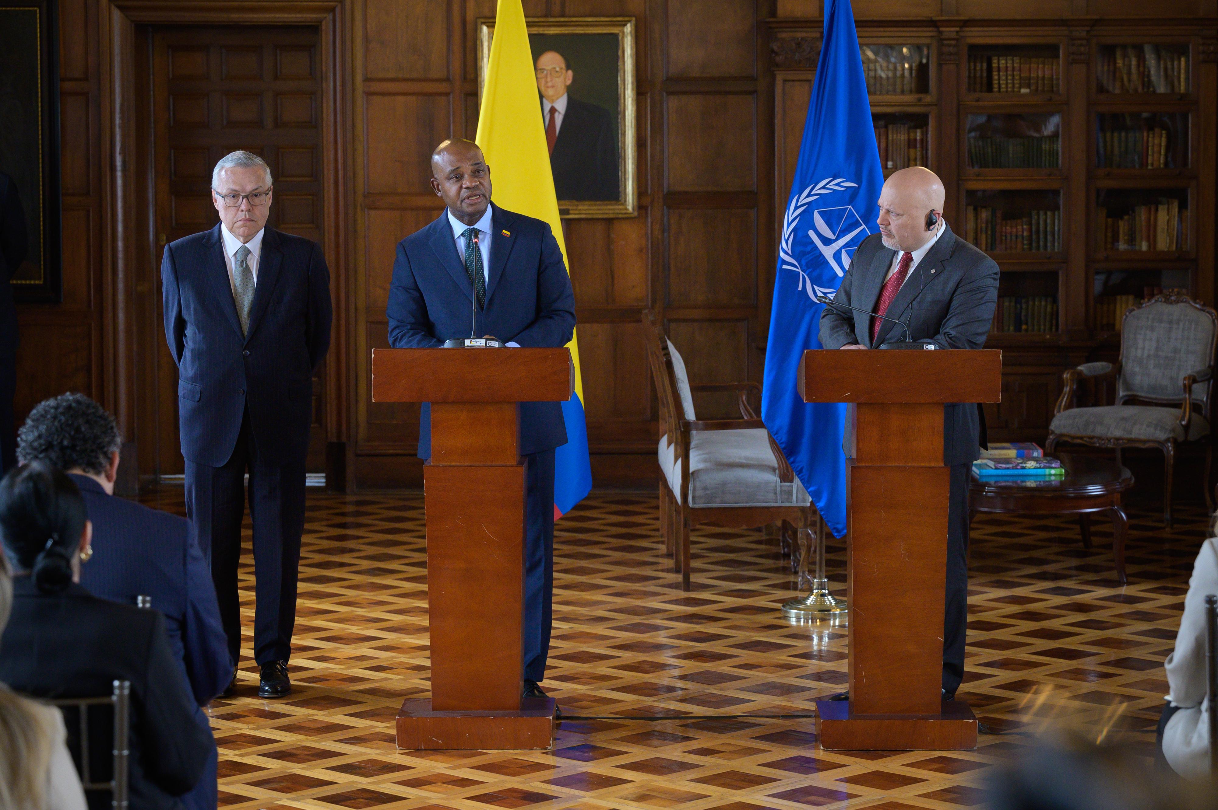 Canciller (e) Luis Gilberto Murillo anunció la firma de un Acuerdo entre el Gobierno Nacional y la Fiscalía de la Corte Penal Internacional