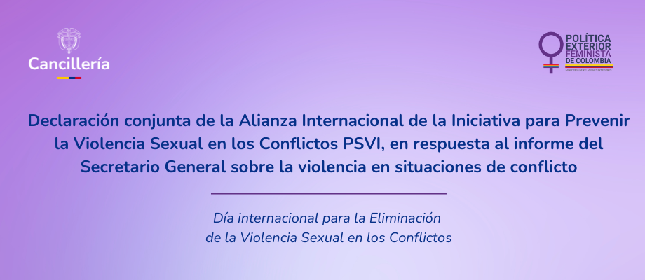 Declaración conjunta de la Alianza Internacional en respuesta al informe del Secretario General sobre la violencia sexual en situaciones de conflicto (VSRC)