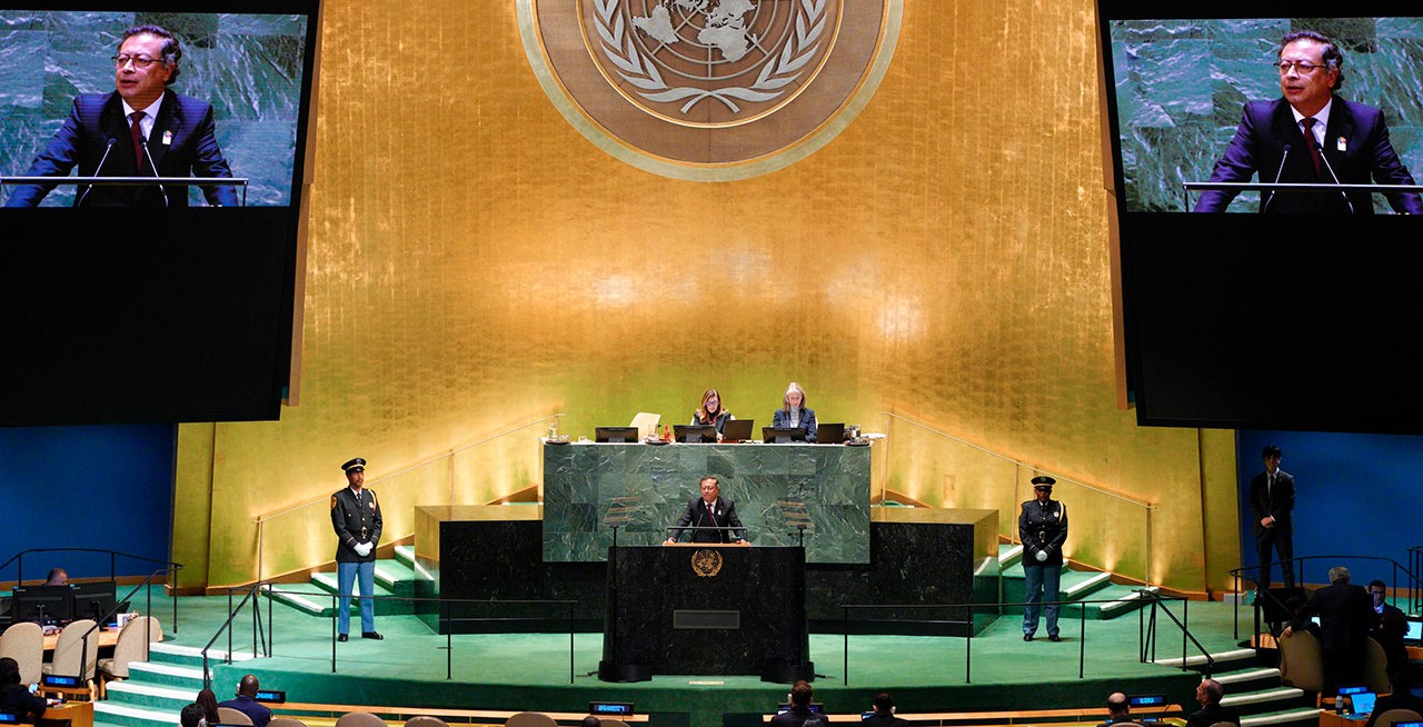Presidente Gustavo Petro en Naciones Unidas en Nueva York en 2024