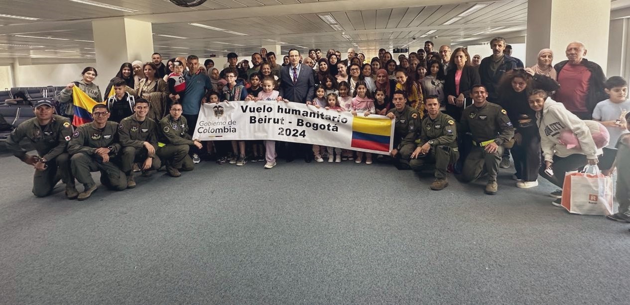 Connacionales en el Líbano inician su viaje a Colombia