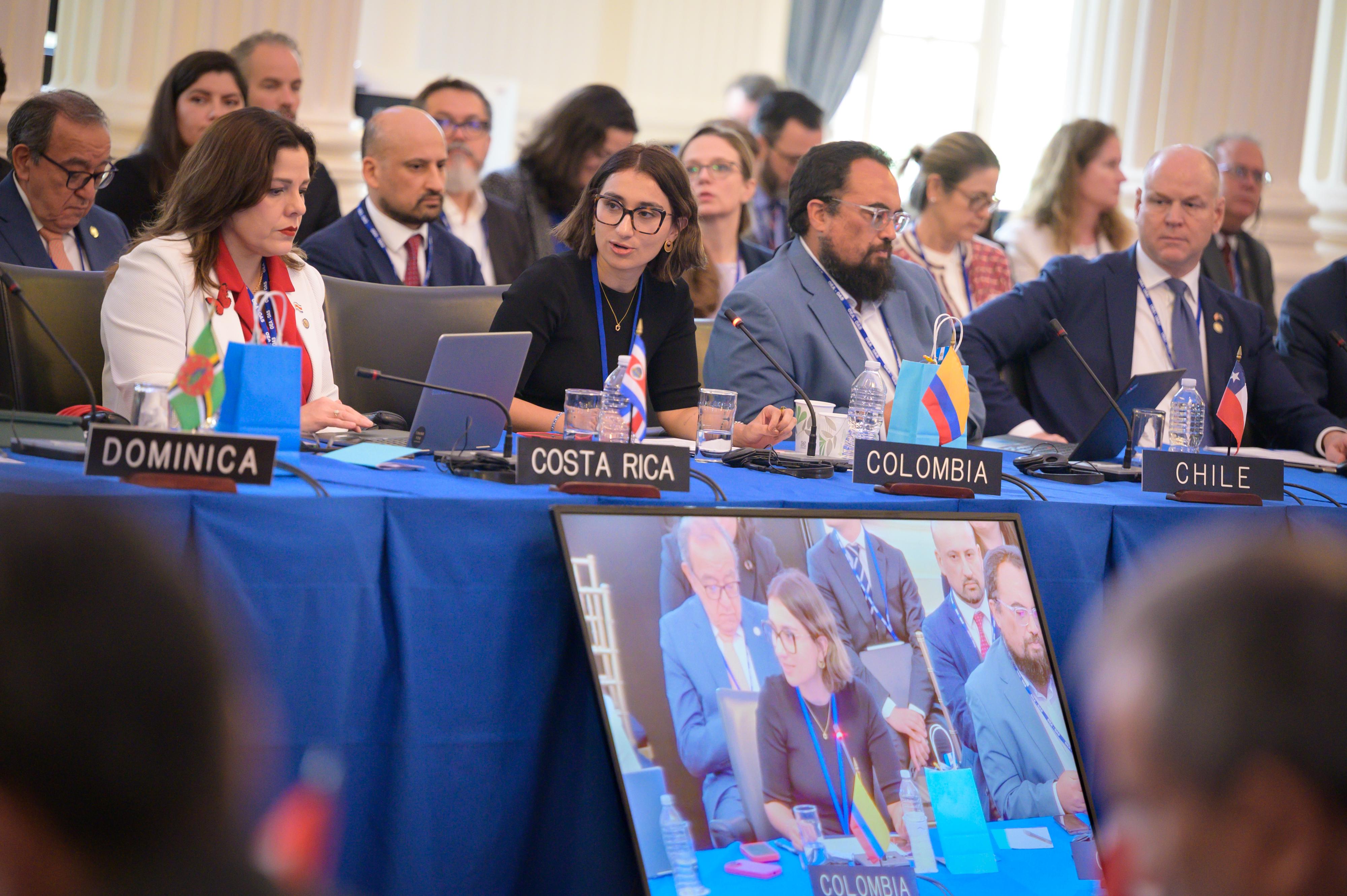 "La OEA ha marcado un hito histórico al elegir por primera vez a una mujer para ocupar la Secretaría General Adjunta", aseguró la Canciller Laura Sarabia