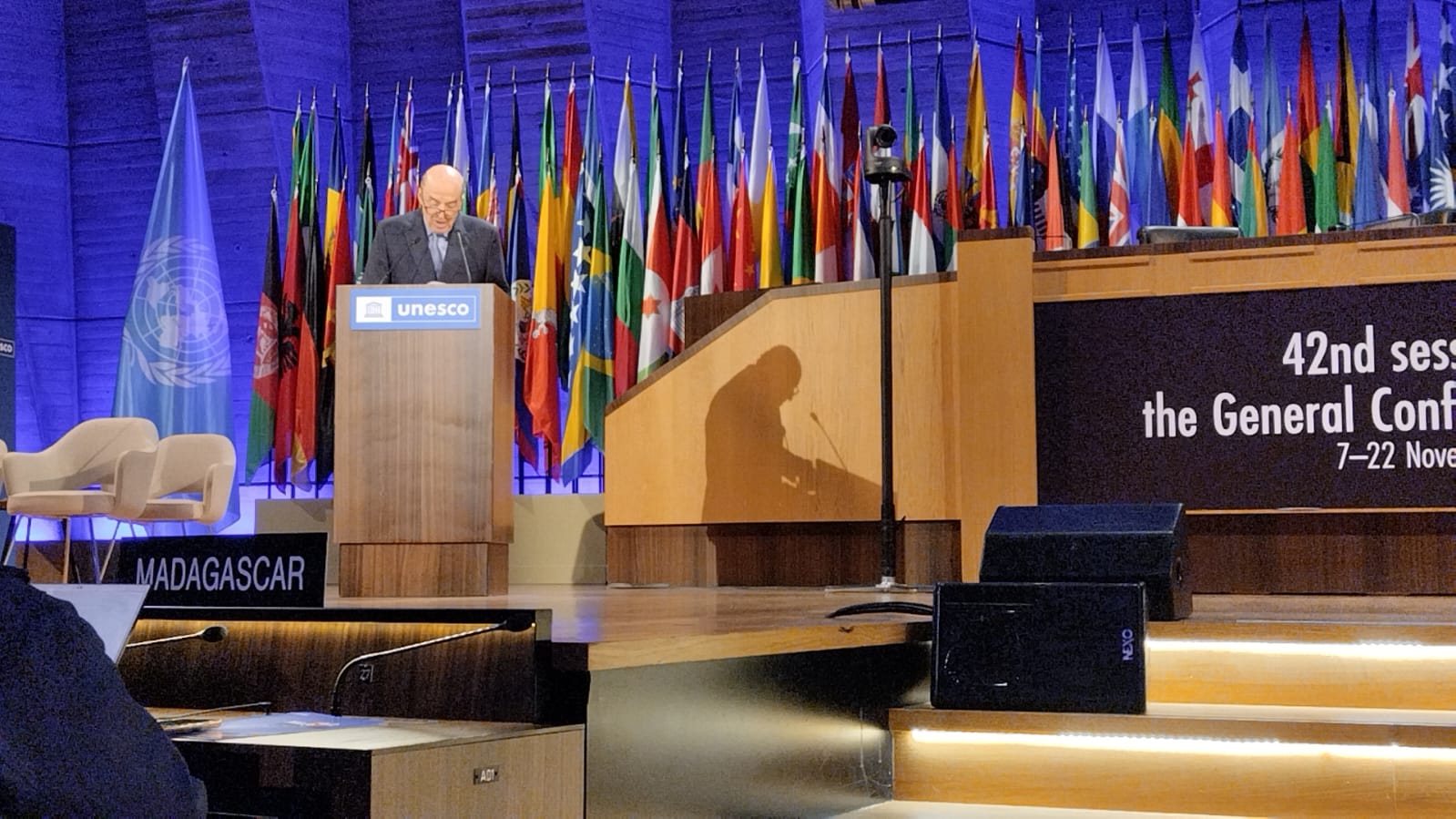 Con un firme llamado a la paz, Canciller Álvaro Leyva se dirigió por primera vez a la Conferencia General de la UNESCO