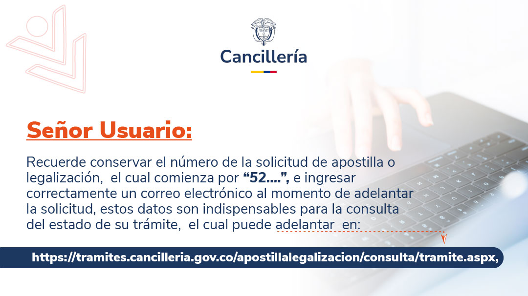 número de solicitud apostilla