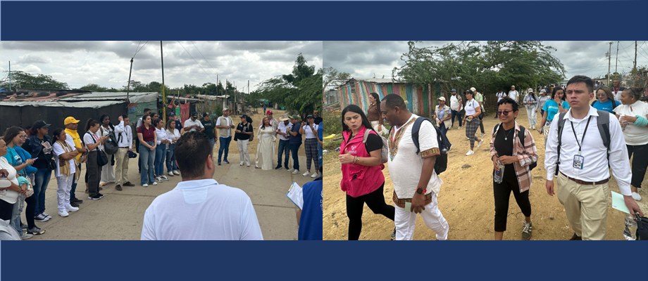 Cancillería acompañó visita interinstitucional al asentamiento La Pista, en Maicao