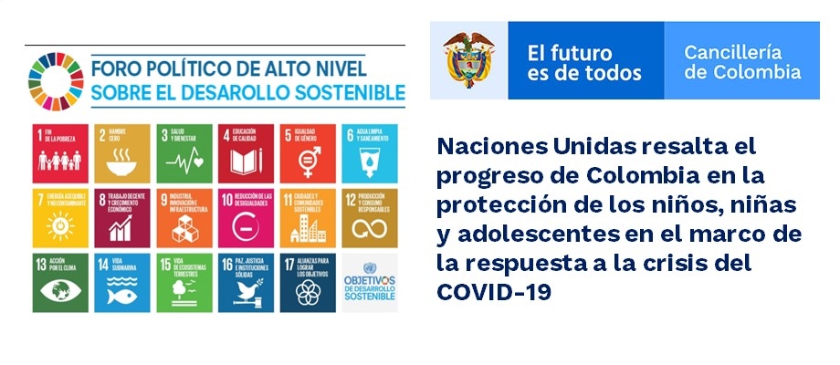 Naciones Unidas resalta el progreso de Colombia en la protección de los niños, niñas y adolescentes en el marco de la respuesta a la crisis del COVID-19 