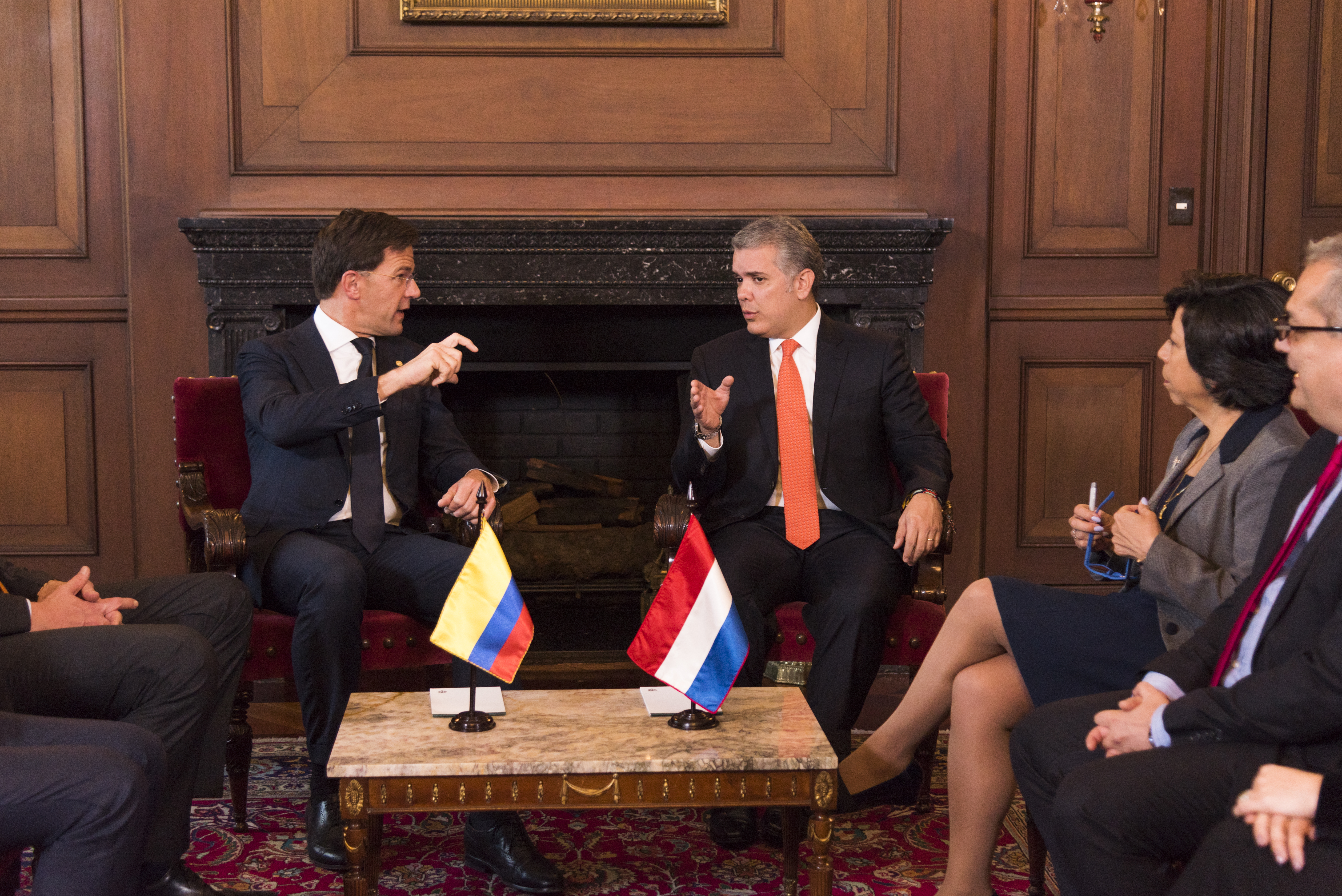Canciller encargada, Luz Stella Jara, acompañó al Presidente Iván Duque en el encuentro privado con el Primer Ministro de Países Bajos, Mark Rutte