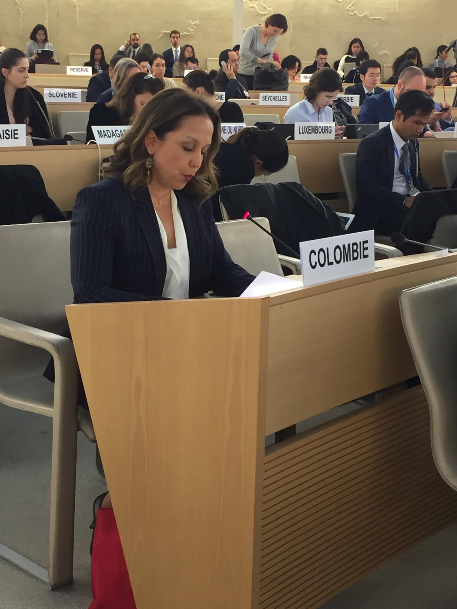 Representante Permanente de Colombia ante las Naciones Unidas en Ginebra participó en el diálogo interactivo del Consejo 