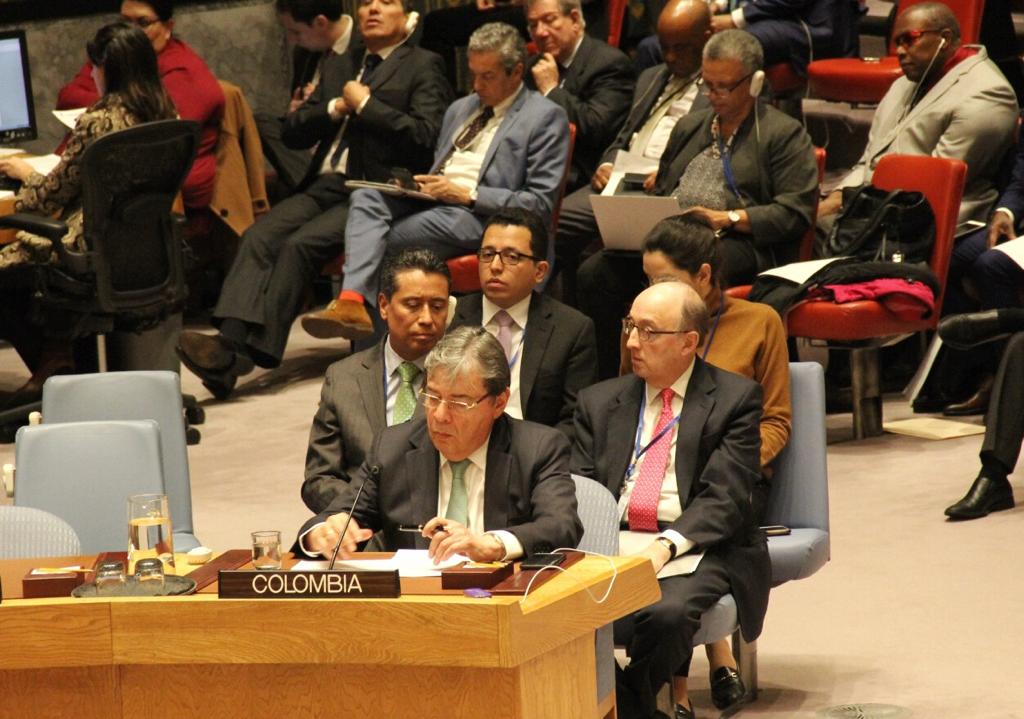 Intervención del Ministro de Relaciones Exteriores, Carlos Holmes Trujillo, en la sesión especial del Consejo de Seguridad de la ONU sobre la situación en Venezuela
