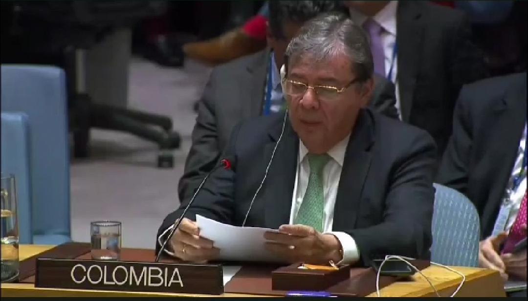 En el Consejo de Seguridad de Naciones Unidas, Canciller Carlos Holmes Trujillo insistió en que la dictadura en Venezuela ha constituido una amenaza para la paz, la seguridad y la estabilidad en la región