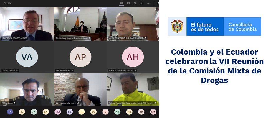 Colombia y el Ecuador celebraron la VII Reunión de la Comisión de Drogas