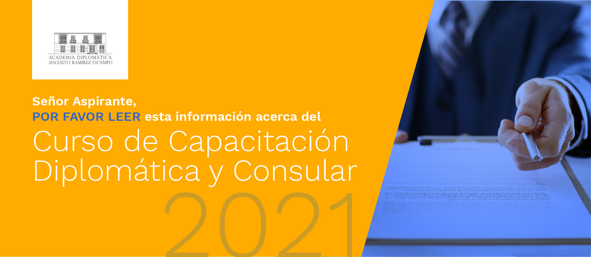 Información para la contratación de los aspirantes que ingresen al Curso de Capacitación Diplomática y Consular 