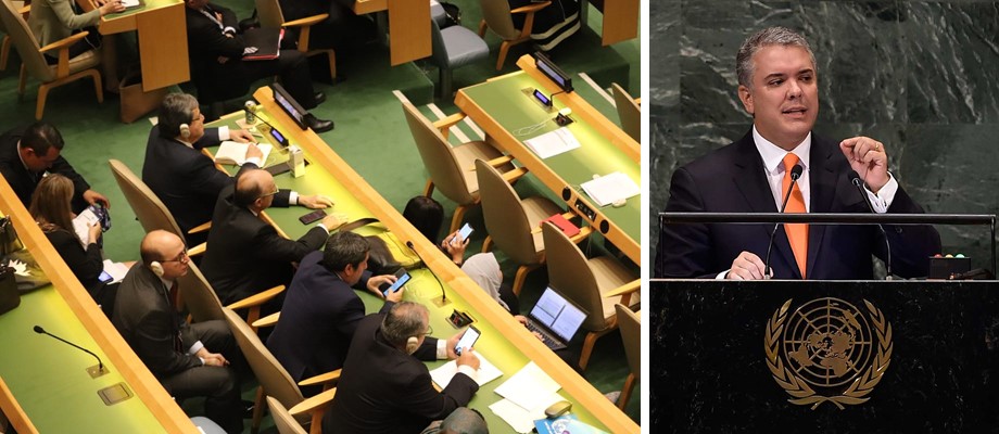 Ministro de Relaciones Exteriores Holmes Trujillo asistió a la intervención del Presidente de Colombia ante la Asamblea General de Naciones Unidas 