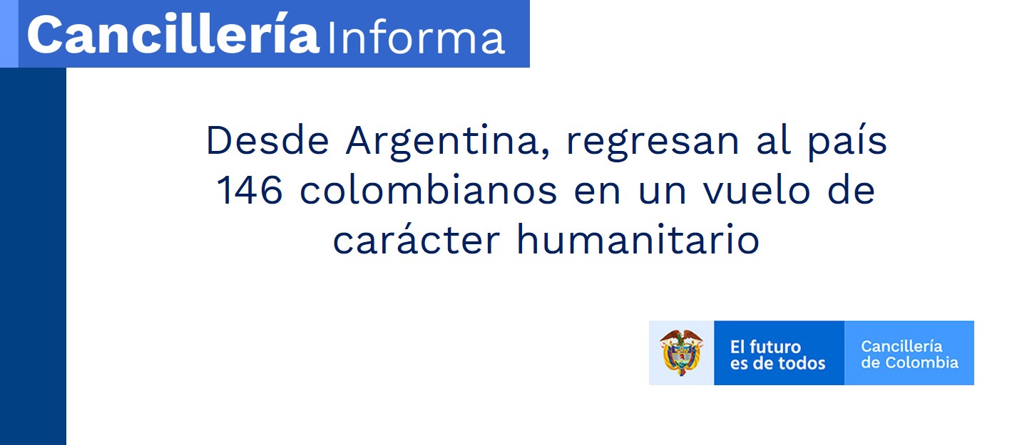 Desde Argentina, regresan al país 146 colombianos en un vuelo de carácter humanitario