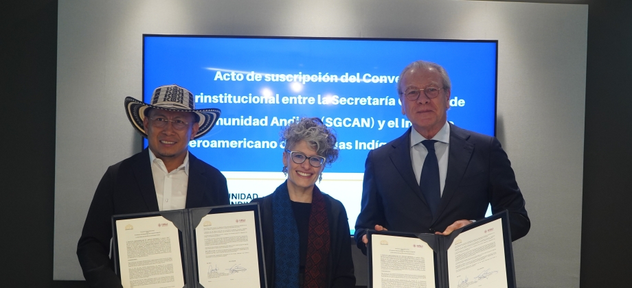 Colombia celebró la firma de memorando de entendimiento entre la Secretaría General de la Comunidad Andina y el IIALI y del acuerdo de cooperación con el Fondo de Desarrollo de los Pueblos Indígenas de América Latina y el Caribe (FILAC)