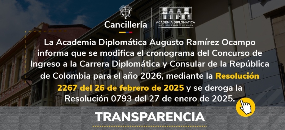 Consulta la modificación al cronograma del Concurso de Ingreso a la Carrera Diplomática y Consular 2026