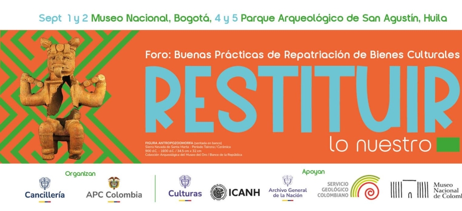 En septiembre, Bogotá y San Agustín serán sede del Foro Internacional sobre Repatriación y Restitución de Bienes Culturales