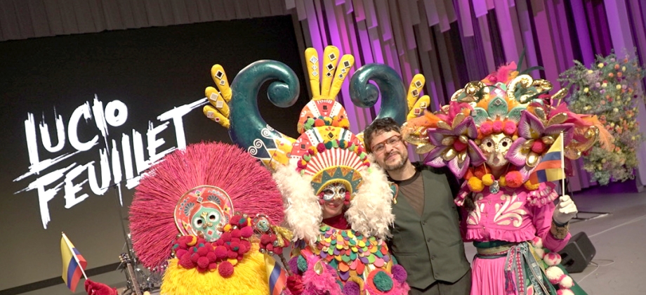 Colombia mostró en Osaka, a través de su Estrategia de Diplomacia Cultural, la fuerza del Carnaval de Negros y Blancos con Lucio Feuillet y Dayra Benavides