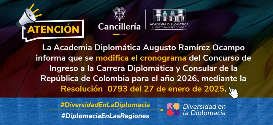 Modificación cronograma Concurso de Ingreso a la Carrera Diplomática 2026