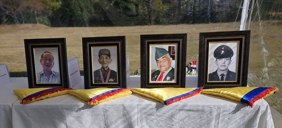 Cuatro difuntos veteranos del Batallón de Colombia, retornan a Corea, la tierra que ayudaron a liberar 