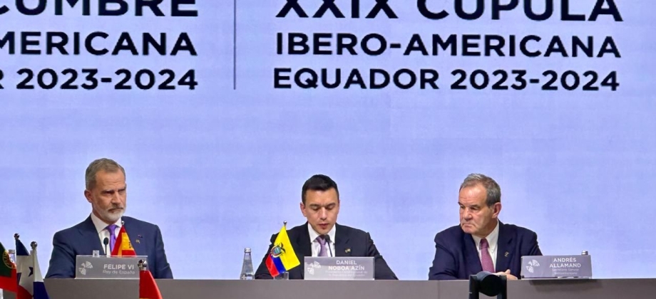 Colombia ratifica su compromiso con la inclusión social, la integración regional y el desarrollo sostenible en la XXIX Cumbre Iberoamericana en Ecuador