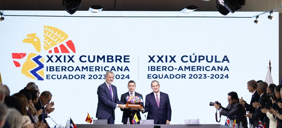 Colombia ratifica su compromiso con la inclusión social, la integración regional y el desarrollo sostenible en la XXIX Cumbre Iberoamericana en Ecuador