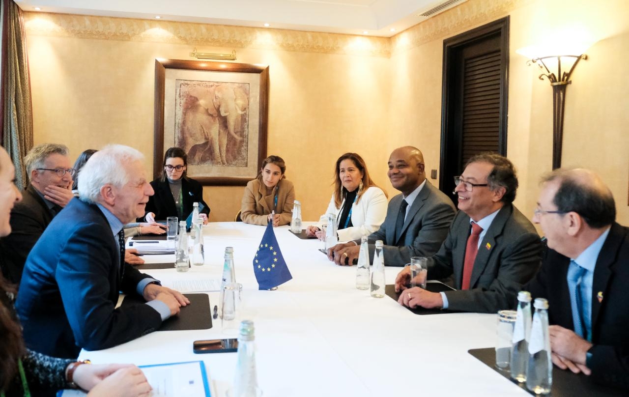 Presidente Petro en reunión con vicepresidente y Alto Representante para las Relaciones Exteriores y Política de Seguridad de la Unión Europea Josep Borrell