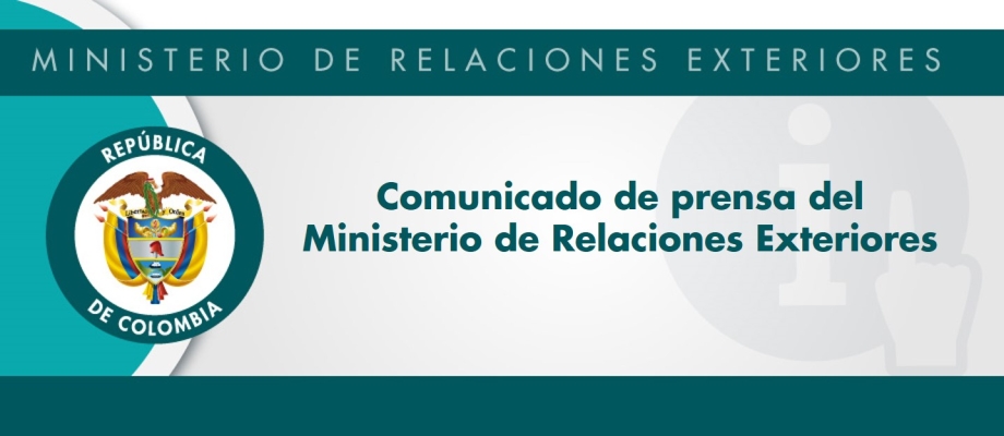 Comunicado de prensa del Ministerio de Relaciones Exteriores