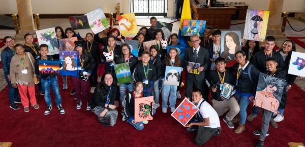 Arte es paz: 24 niños, niñas y adolescentes de Santa Rosa del Sur, Bolívar, visitan Bogotá para aprender sobre muralismo, arte urbano y dibujo